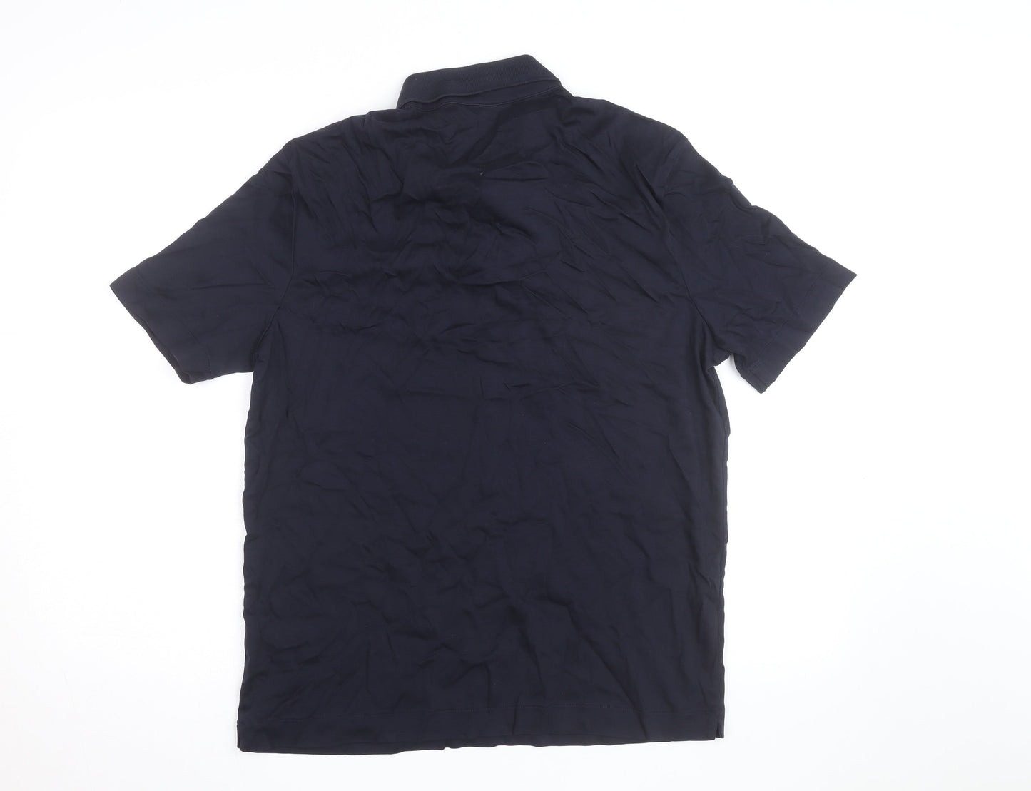 Marks and Spencer Autograph Men's Blue Supima Cotton Polo Shirt L