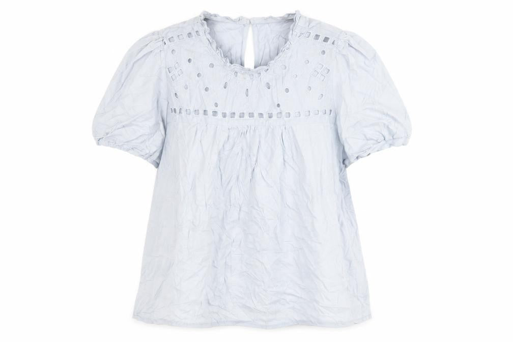 Vero Moda Women's Blue Cotton Tunic Blouse Size L