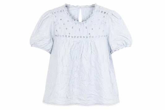 Vero Moda Women's Blue Cotton Tunic Blouse Size L