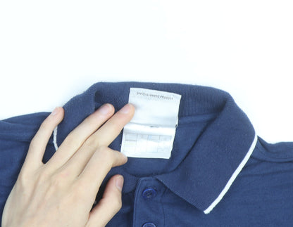 Umbro Men's Blue Short Sleeve Polo Shirt Size L Classic Fit