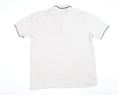 BadRhino Men's Beige 2XL Cotton Short Sleeve Polo Shirt
