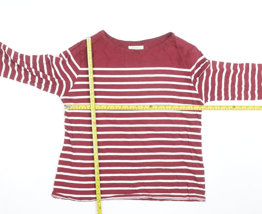 Seasalt Women's Red Stripe Organic Cotton Sailor Shirt Size 16