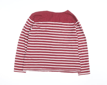 Seasalt Women's Red Stripe Organic Cotton Sailor Shirt Size 16