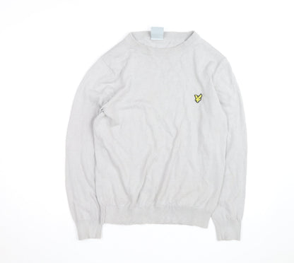 Lyle & Scott Men’s Grey Cotton Crew Neck Golf Jumper Size S