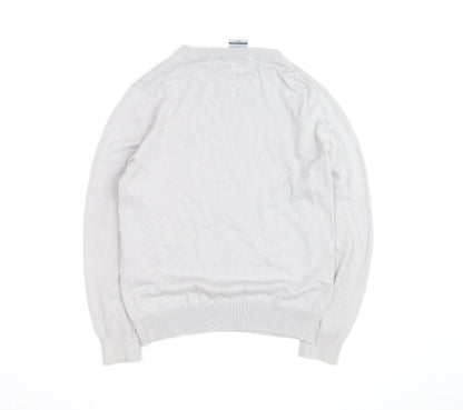 Lyle & Scott Men’s Grey Cotton Crew Neck Golf Jumper Size S