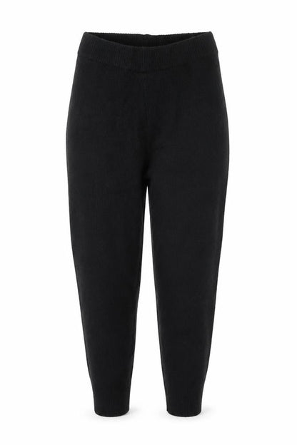 Accessorize Womens Black Wool Blend Knit Jogger Trousers Size M