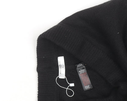 Accessorize Womens Black Wool Blend Knit Jogger Trousers Size M