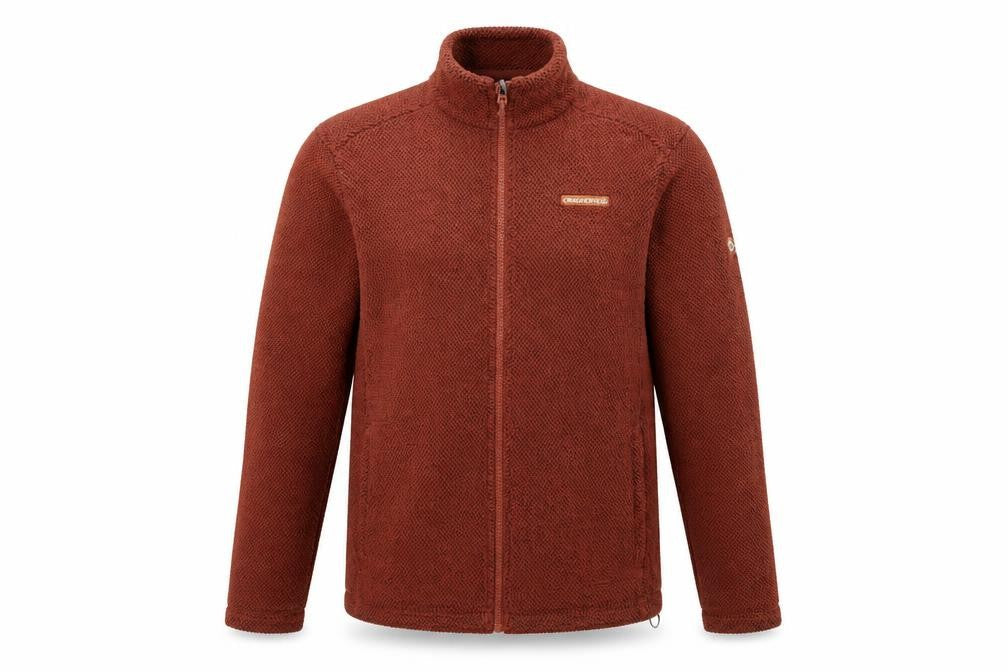 Craghoppers Men's Brown Fleece Full Zip Jacket Size M Regular Fit
