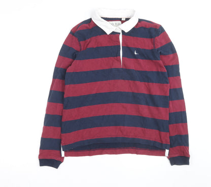 Jack Wills Men's Multicoloured Striped Rugby Shirt M Long Sleeve Cotton
