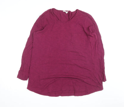 Seasalt Cornwall Women's Purple Organic Cotton Long Sleeve T-Shirt Size 16