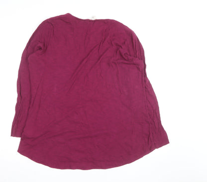 Seasalt Cornwall Women's Purple Organic Cotton Long Sleeve T-Shirt Size 16