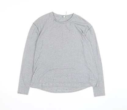 Maison de Nîmes Women’s Grey Striped Long Sleeve Jersey T-Shirt Size 10