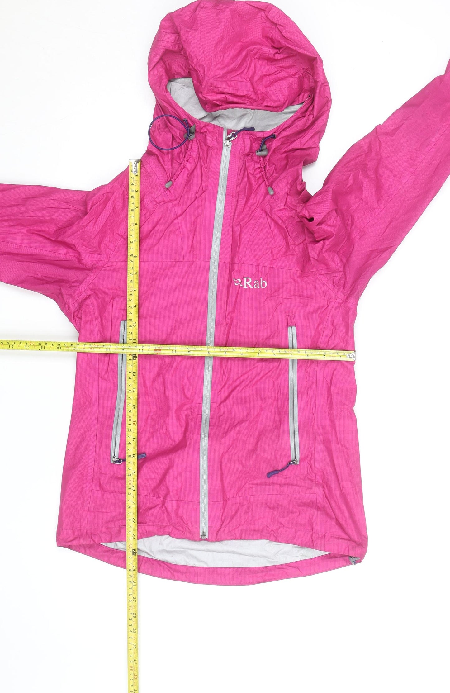 Rab Womens Pink Waterproof Hooded Rain Jacket Size 10