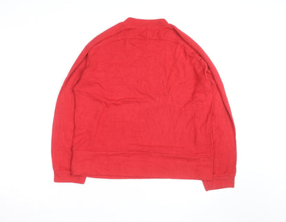 Next Women's Red Mock Neck Cotton Jumper Size M