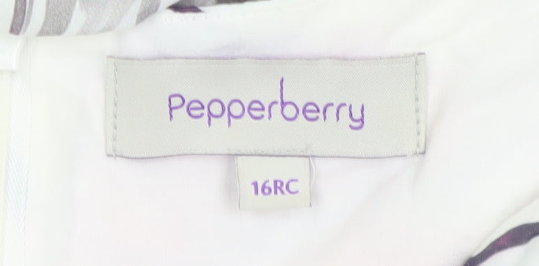 Pepperberry Women Multicoloured Floral A-Line Knee Length Dress Size 16