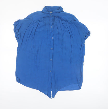 French Connection Women's Blue Viscose Tunic Blouse Size S