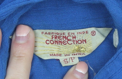 French Connection Women's Blue Viscose Tunic Blouse Size S
