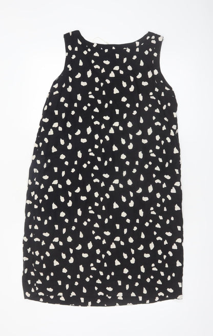Marks and Spencer Women Black Viscose Shift Dress Size 12