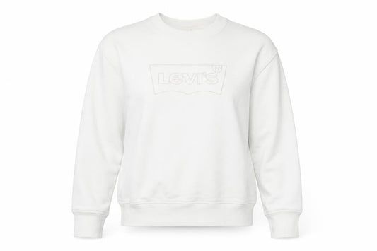 Levi's Women's White XS Cotton Blend Pullover Sweatshirt