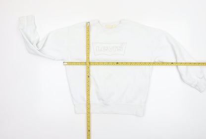 Levi's Women's White XS Cotton Blend Pullover Sweatshirt