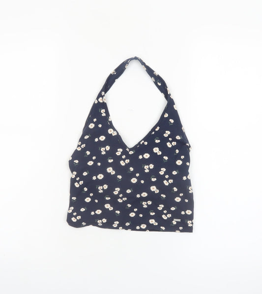 Hollister Women's Blue Floral Halter Camisole Tank Top Size S