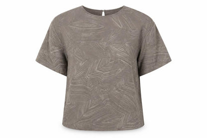 Marks & Spencer Womens Brown Geometric Blouse Size 10 Regular