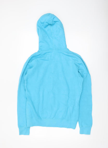 Nike Women's Blue Full Zip Hoodie Size M Cotton Blend