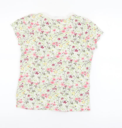 Laura Ashley Women’s Multicoloured Floral Cotton T-Shirt UK 8