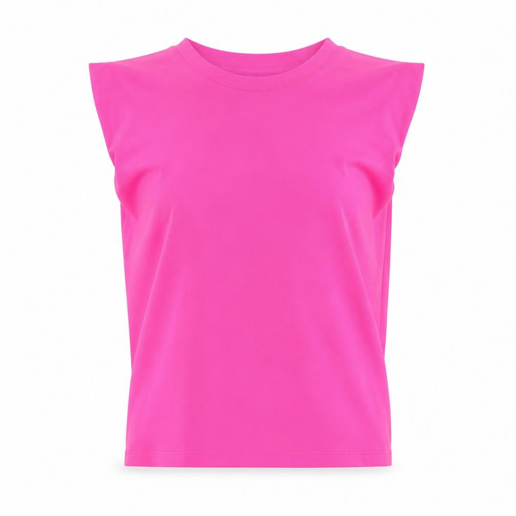 French Connection Women Pink Sleeveless High Neck Blouse M
