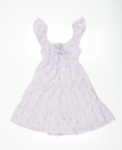 Hollister Women's Purple XS Fit & Flare Sleeveless Dress