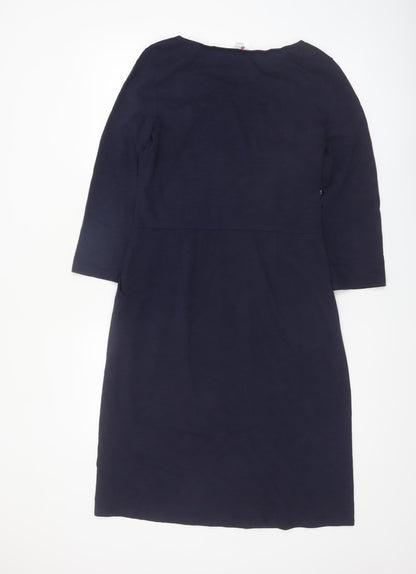Boden Women's Blue Cotton Shift Dress Size 12 Knee Length