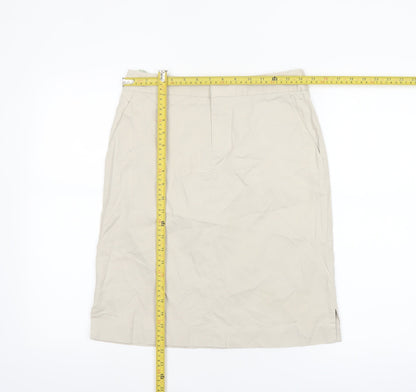 GAP Women’s Beige Cotton Pencil Skirt Size 6 Knee Length