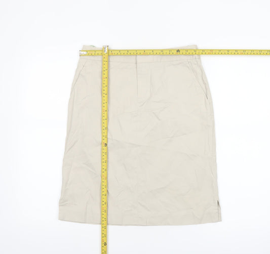 GAP Women’s Beige Cotton Pencil Skirt Size 6 Knee Length
