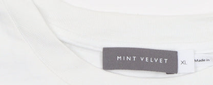 Mint Velvet Women's White XL Graphic Lobster Cotton T-Shirt