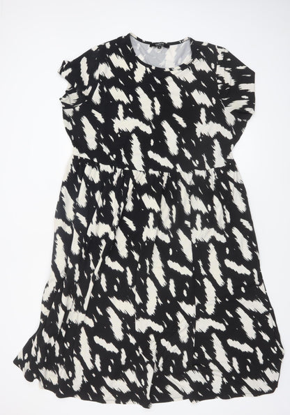 Simply Be Women's Black White Midi A-Line Dress Size 20