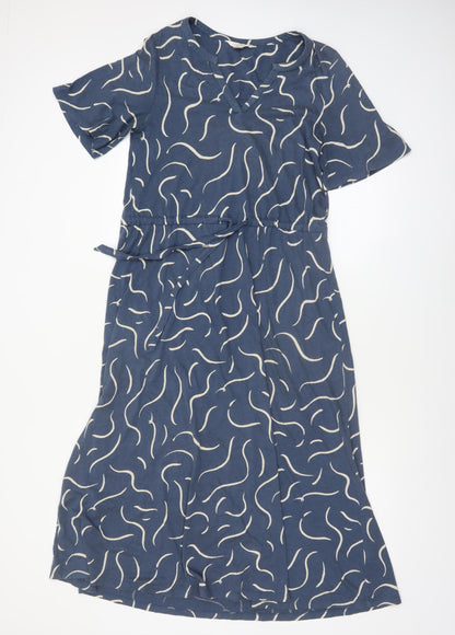 Seasalt Cornwall Women's Blue Size 8 Fit & Flare Midi Dress
