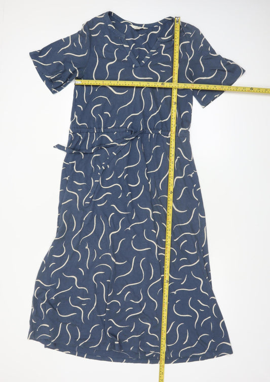 Seasalt Cornwall Women's Blue Size 8 Fit & Flare Midi Dress