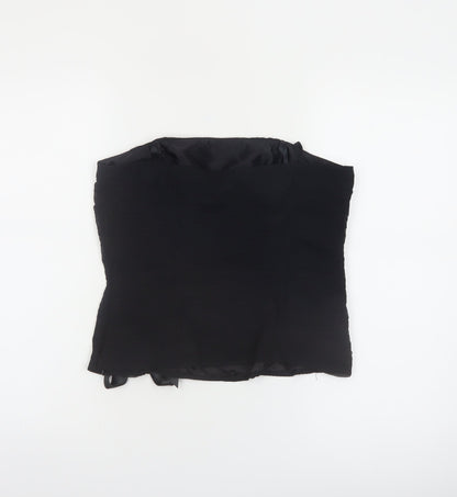 M&Co Women's Black Strapless Camisole Blouse Size 12