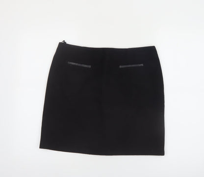 Marks and Spencer Womens Black Size 12 Straight Skirt