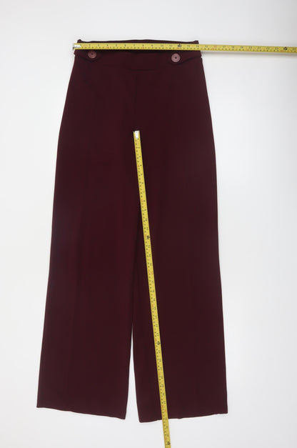 Terranova Women's Red Wide-Leg High Rise Tailored Trousers Size M