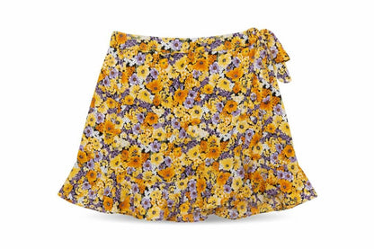 H&M Women’s Multicoloured Floral Wrap Skirt Size 12 Short Lightweight