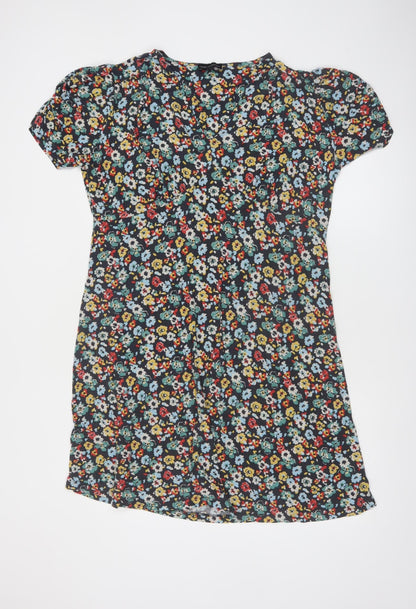 Next Maternity Multicoloured Floral Knee Length Shift Dress Size 16