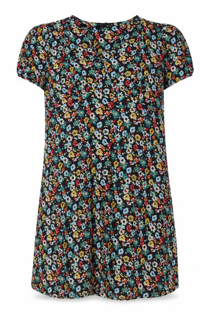 Next Maternity Multicoloured Floral Knee Length Shift Dress Size 16