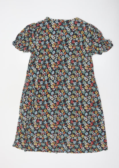 Next Maternity Multicoloured Floral Knee Length Shift Dress Size 16