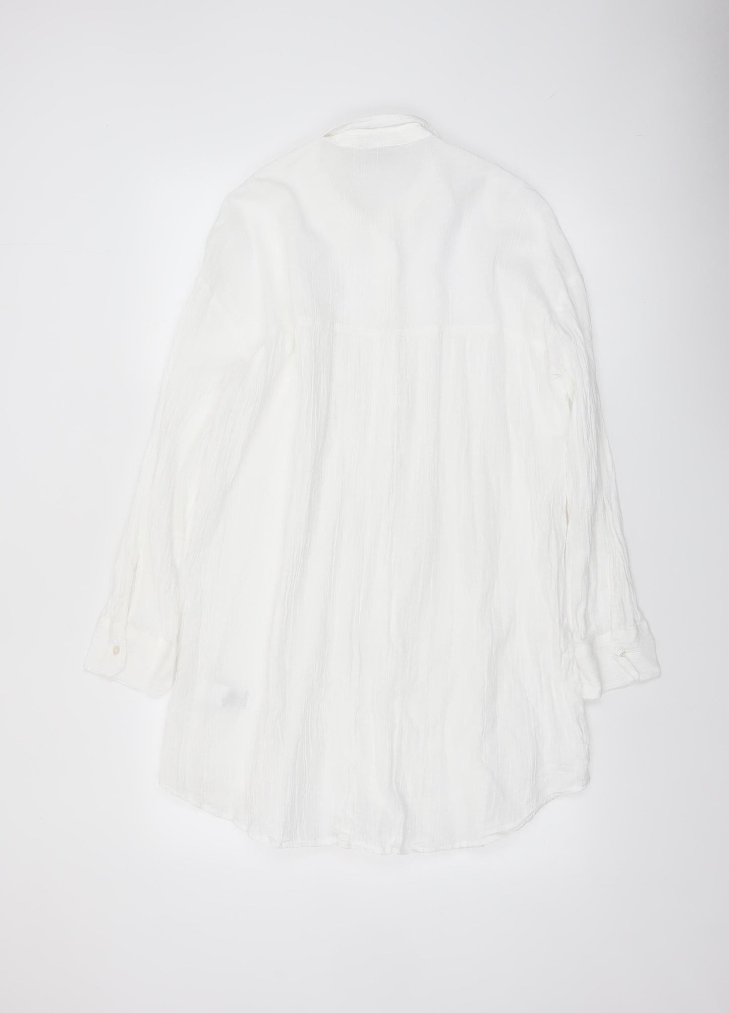 Marks and Spencer Women’s White Long Cotton Linen Coatigan Size 8
