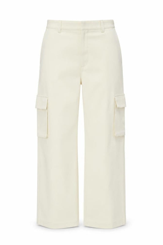 NA-KD Women's Ivory Cargo Straight Leg Trousers Size 6