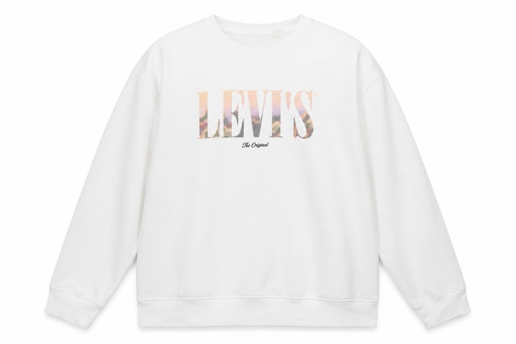 Levi's Mens White 2XL Relaxed Crew Neck Sweatshirt