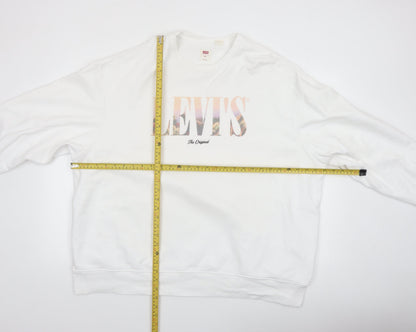 Levi's Mens White 2XL Relaxed Crew Neck Sweatshirt