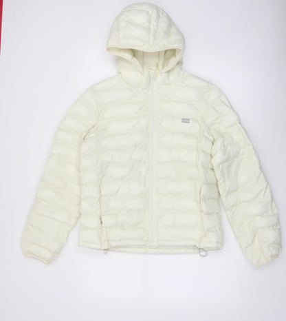 Levi's Womens Ivory Hooded Puffer Jacket M Regular Fit