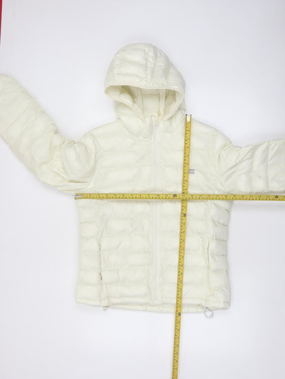 Levi's Womens Ivory Hooded Puffer Jacket M Regular Fit